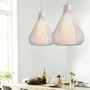 lampadario plafoniera soffitto sospensione moderno design moderno goccia interno bianco