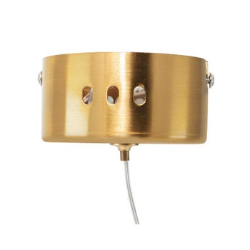 Lampadario A Sospensione LED Sferico Vetro Dorato Decorativo Pendente 5W 6500k