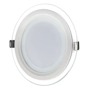 FARETTO LED PANNELLO 18 WATT INCASSO A MOLLA TONDO VETRO