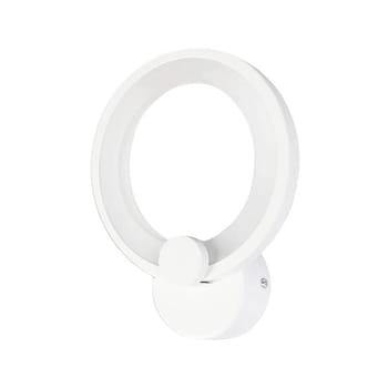 APPLIQUE ANELLO IN VETRO DA PARETE LUCE BIANCA LAMPADA LED INTERNO 9W Luce Naturale 4000k
