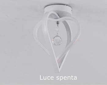 LAMPADA DA SOFFITTO CORRIDOIO DISEGN MODERNO CON CRISTALLO 22w 1760lumen ip20 LUCE CALDA 3000K