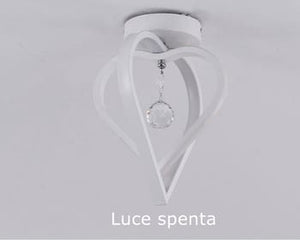 LAMPADA DA SOFFITTO CORRIDOIO DISEGN MODERNO CON CRISTALLO 22w 1760lumen ip20 LUCE CALDA 3000K