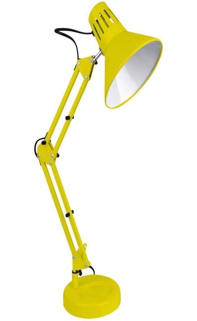 Lampada da Tavolo Scrivania Braccio Flessibile Attacco E27 Giallo