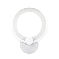APPLIQUE ANELLO IN VETRO DA PARETE LUCE BIANCA LAMPADA LED INTERNO 9W Luca Calda 3000k