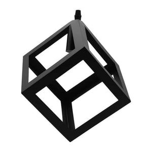 Lampadario Lampada Sospensione Cubo Moderno con Portalampada E27 NERO