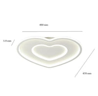 Lampadario Plafoniera Illuminazione a Led Moderno 63W Luce Soffitto Forma Cuore Luce Calda