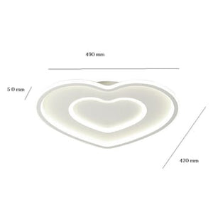 Lampadario Plafoniera Illuminazione a Led Moderno 63W Luce Soffitto Forma Cuore Luce Calda