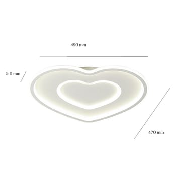 Lampadario Plafoniera Illuminazione a Led Moderno 63W Luce Soffitto Forma Cuore Luce Calda