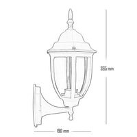 LANTERNA DA GIARDINO ANTICA LAMPADA A PARETE APPLIQUE PER ESTERNO A MURO
