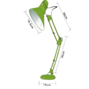 Lampada da Tavolo Scrivania Braccio Flessibile Attacco E27 Verde
