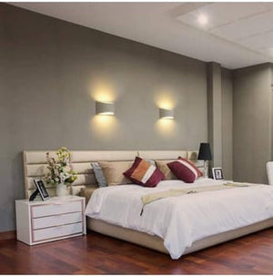 Applique in gesso lampada da parete doppia luce verniciabile moderna attacco G9