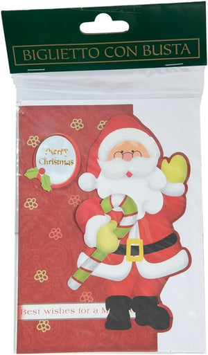 Set 8 Biglietti Augurali di Natale con Busta – Design Assortiti – Biglietti di Auguri Natalizi in Carta – Formato 14 x 24,5 cm