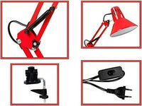 Lampada da Tavolo Scrivania Braccio Flessibile Attacco E27 Argento