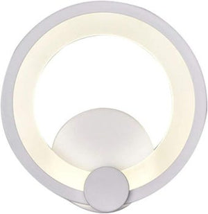 APPLIQUE ANELLO IN VETRO DA PARETE LUCE BIANCA LAMPADA LED INTERNO 9W Luca Calda 3000k