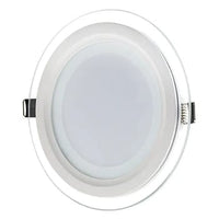 FARETTO LED PANNELLO 24 WATT INCASSO A MOLLA TONDO VETRO 3 COLORI