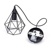 LAMPADARIO A SOFFITTO SOSPENSIONE PLAFONIERA E27 FERRO VINTAGE MODERNO NERO