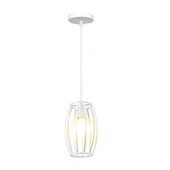 Lampadario da soffitto e27 di forma ovale bianco portalampada sospensione