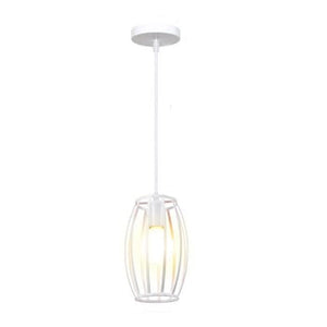 Lampadario da soffitto e27 di forma ovale bianco portalampada sospensione