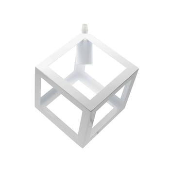 Lampadario Lampada Sospensione Cubo Moderno con Portalampada E27 BIANCO