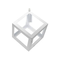 Lampadario Lampada Sospensione Cubo Moderno con Portalampada E27 BIANCO