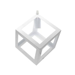 Lampadario Lampada Sospensione Cubo Moderno con Portalampada E27 BIANCO