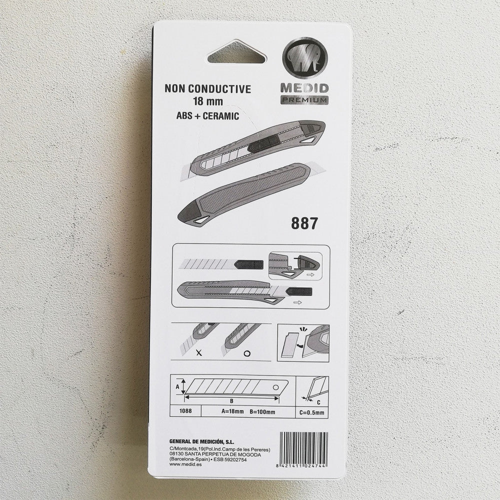 Medid coltello cutter taglierino professionale 18mm in abs lama in ceramica