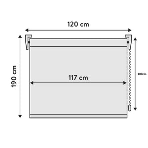 Tenda a rullo Viewtex Screen  5% Grado di apertura bianco lino 120 x 190 cm - Made in Europe - 5 anni di garanzia