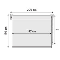 VIEWTEX Tenda a rullo traslucida L2000 Bianco 200 X 190cm - Made in Europe - 5 anni di garanzia