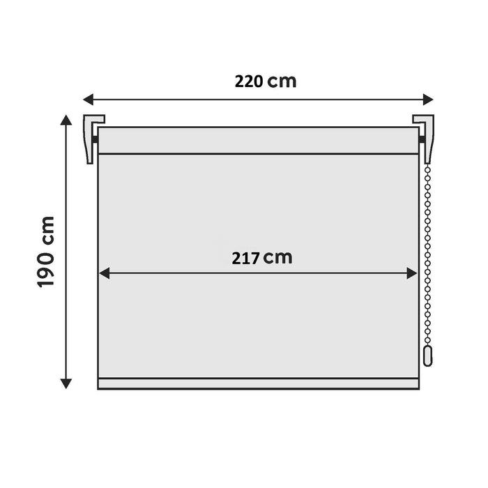 VIEWTEX Tenda a rullo traslucida L2000 Ivory 220 X 190cm - Made in Europe - 5 anni di garanzia