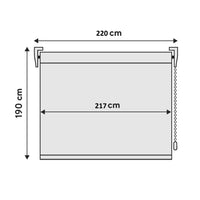 VIEWTEX Tenda a rullo traslucida L2000 Bianco 220 X 190cm - Made in Europe - 5 anni di garanzia