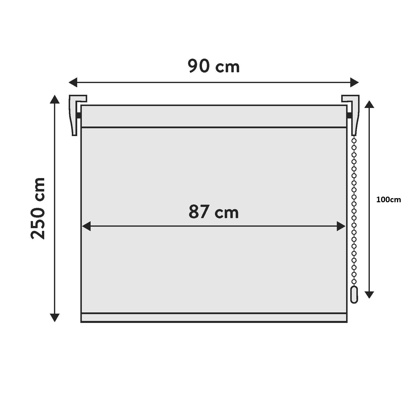VIEWTEX Tenda a rullo Screen apertura 1% bianco turchese 90 X 250cm - Made in Europe - 5 anni di Garanzia