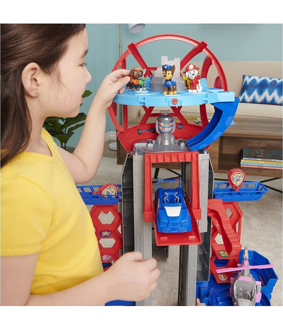 Mega Quartiere Generale Paw Patrol 6 Personaggi Veicolo Luci Suoni Gioco Bambini         