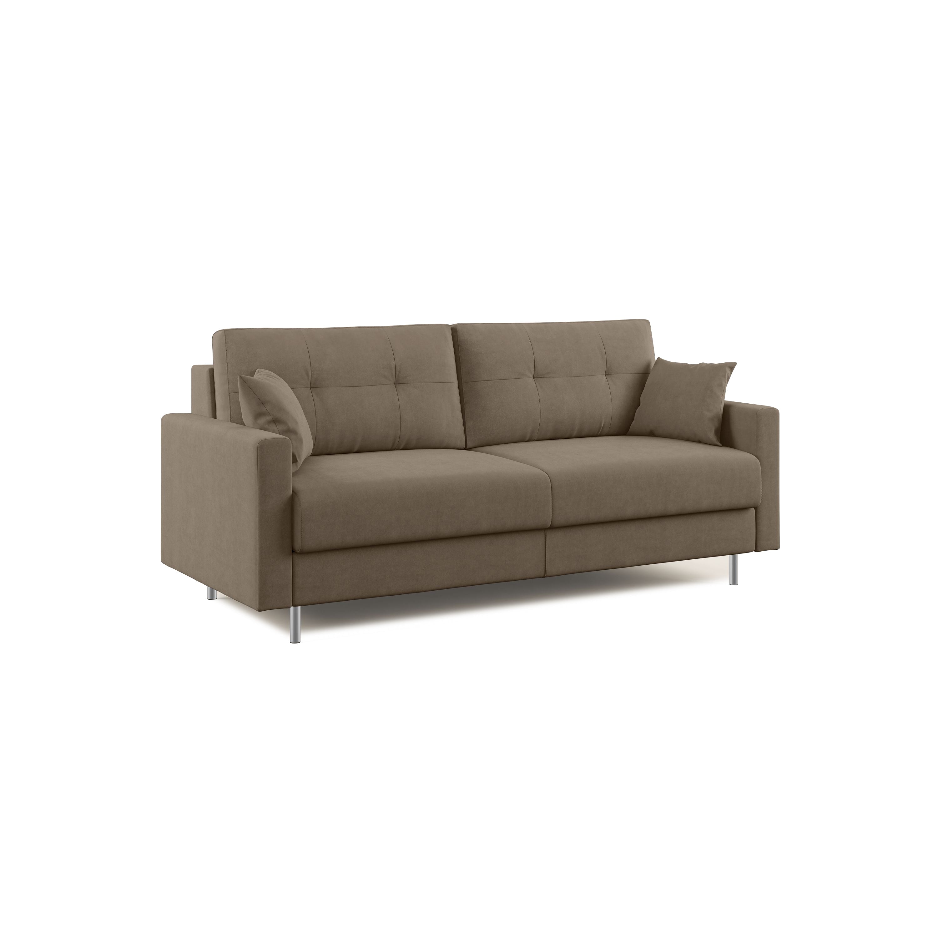 Megan Divano letto matrimoniale in microfibra smacchiabile T11 168 cm (mat. 120x197) marrone