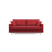 Megan Divano letto matrimoniale in microfibra smacchiabile T11 208 cm (mat. 160x197) rosso