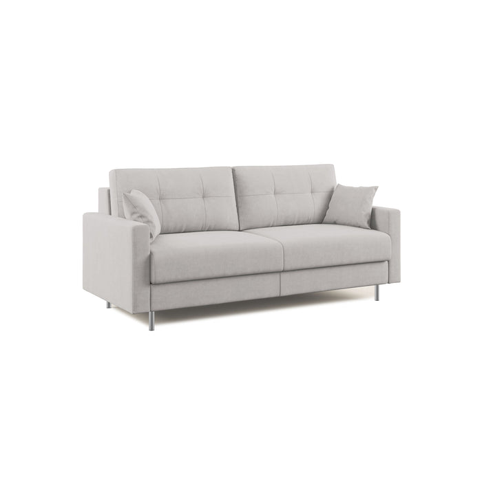 Megan Divano letto matrimoniale in microfibra smacchiabile T11 188 cm (mat. 140x197) grigio chiaro