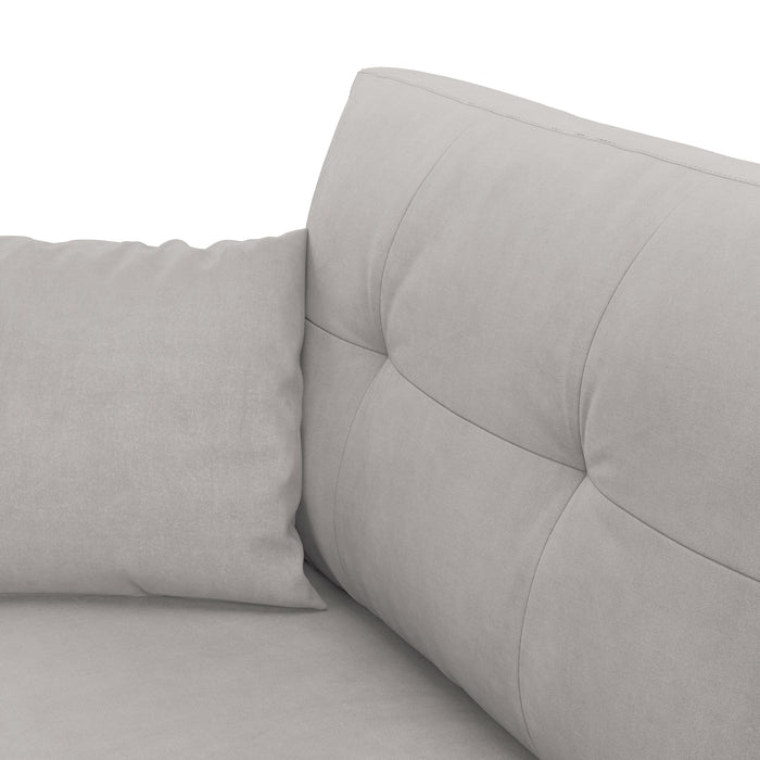 Megan Divano letto matrimoniale in microfibra smacchiabile T11 208 cm (mat. 160x197) grigio chiaro