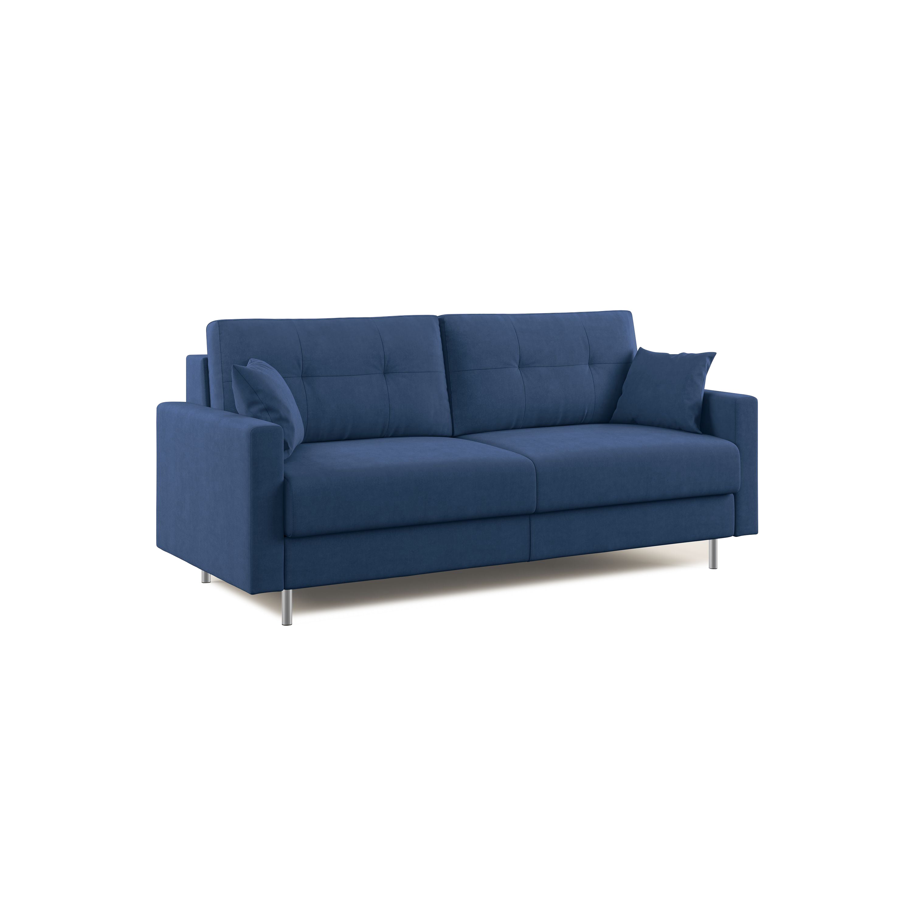 Megan Divano letto matrimoniale in microfibra smacchiabile T11 188 cm (mat. 140x197) blu