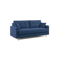 Megan Divano letto matrimoniale in microfibra smacchiabile T11 188 cm (mat. 140x197) blu