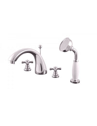 MORAVA RETRO miscelatore vasca 4 fori con deviatore in cromo