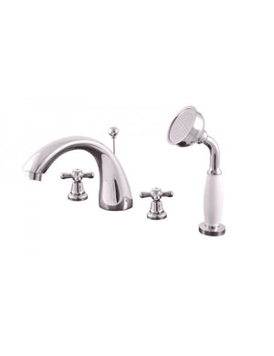 MORAVA RETRO miscelatore vasca 4 fori con deviatore in cromo