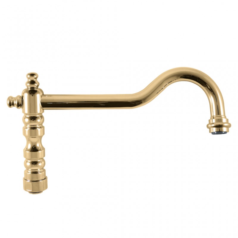 Miscelatore vasca a 5 fori MORAVA RETRO in cromo oro