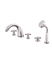 Miscelatore vasca a 5 fori MORAVA RETRO in ottone cromato