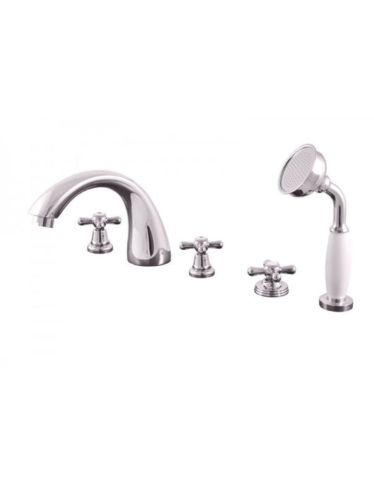 Miscelatore vasca a 5 fori MORAVA RETRO in ottone cromato