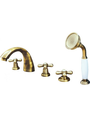 MORAVA RETRO Miscelatore vasca 5 fori in ottone