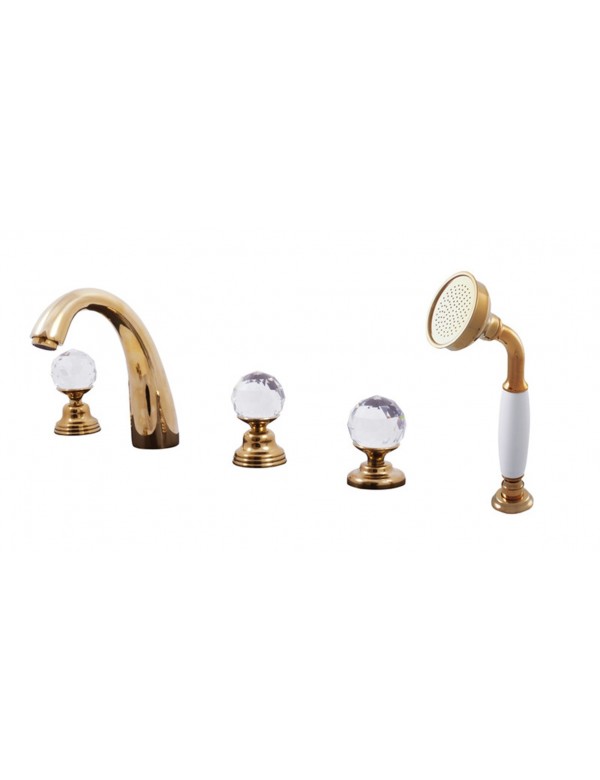 Miscelatore vasca 5 fori BRILLIANCE manico in cristallo