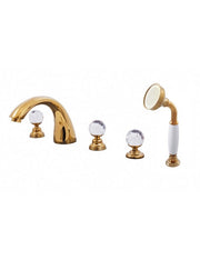 Miscelatore vasca BRILLIANCE 5 fori manico in cristallo