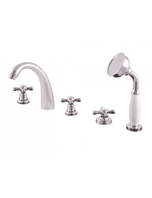 Miscelatore vasca a 4 fori MORAVA RETRO in cromo