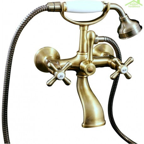 MORAVA RETRO miscelatore vasca in ottone con soffione