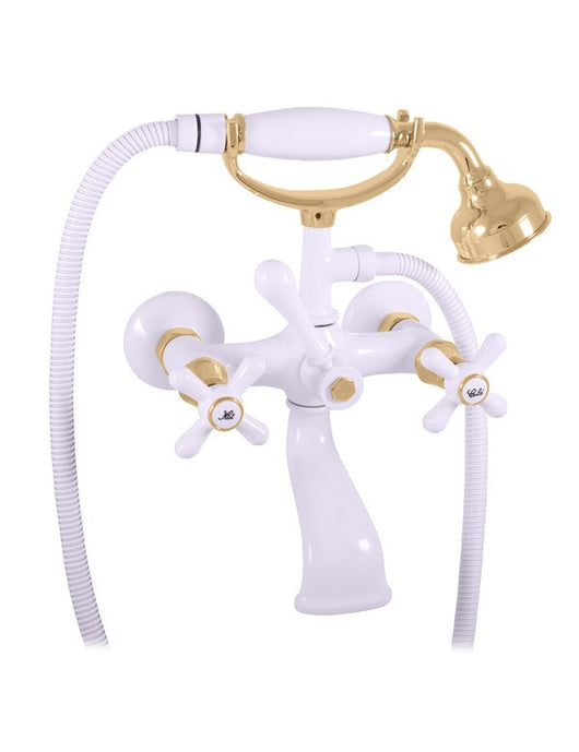 Miscelatore vasca MORAVA RETRO in ottone oro-bianco