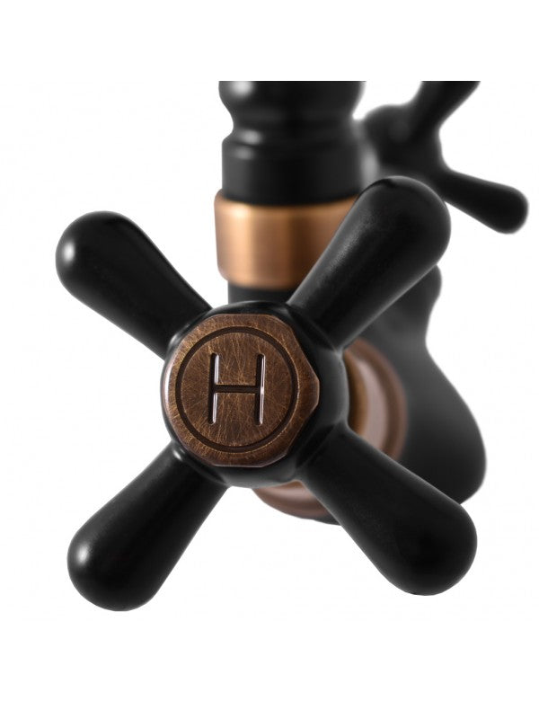 Miscelatore vasca MORAVA RETRO ottone nero opaco